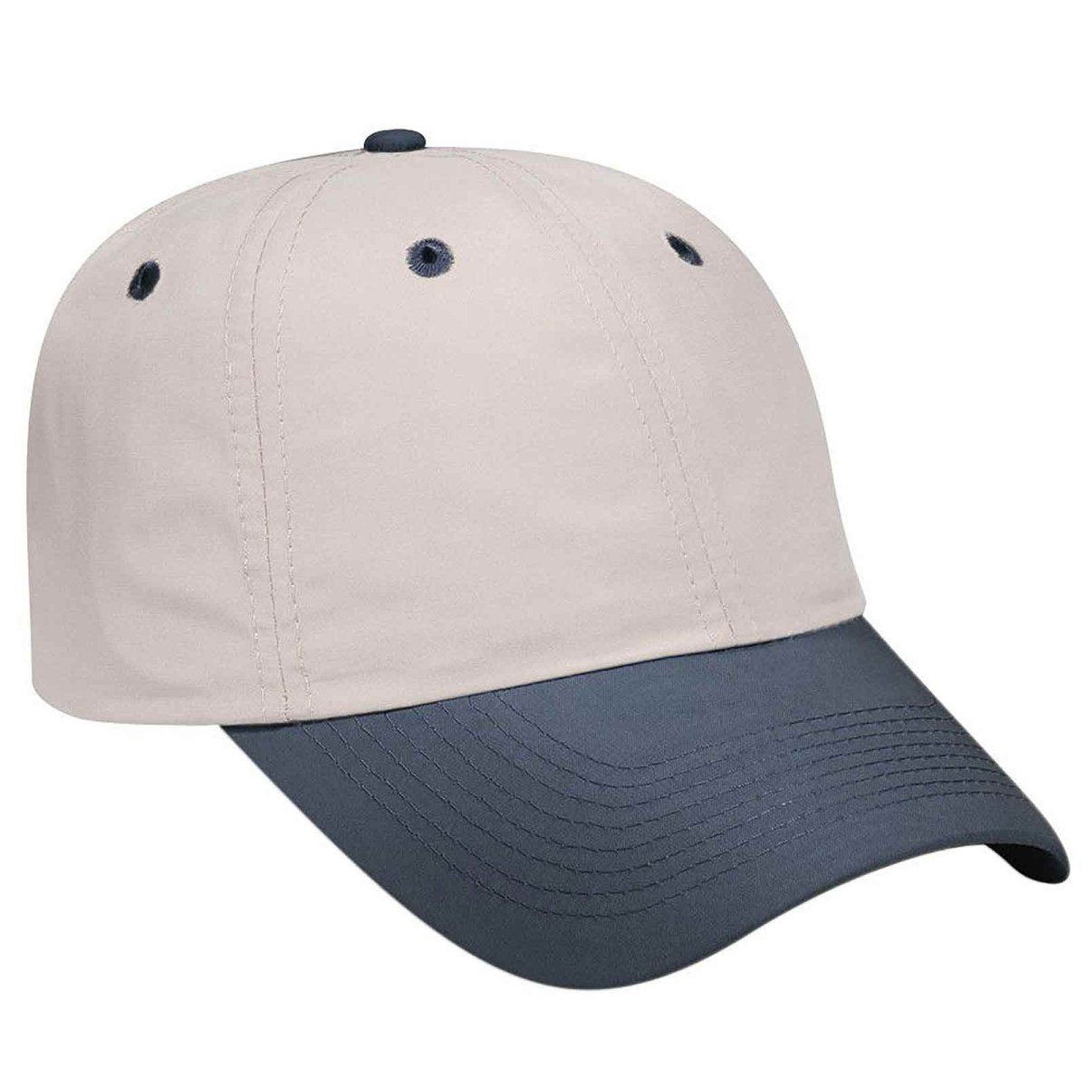 OTTO CAP 6 Panel Low Profile Baseball Cap OTTO 18 - 104 Nvy/Kha OSFM - Adult Hats