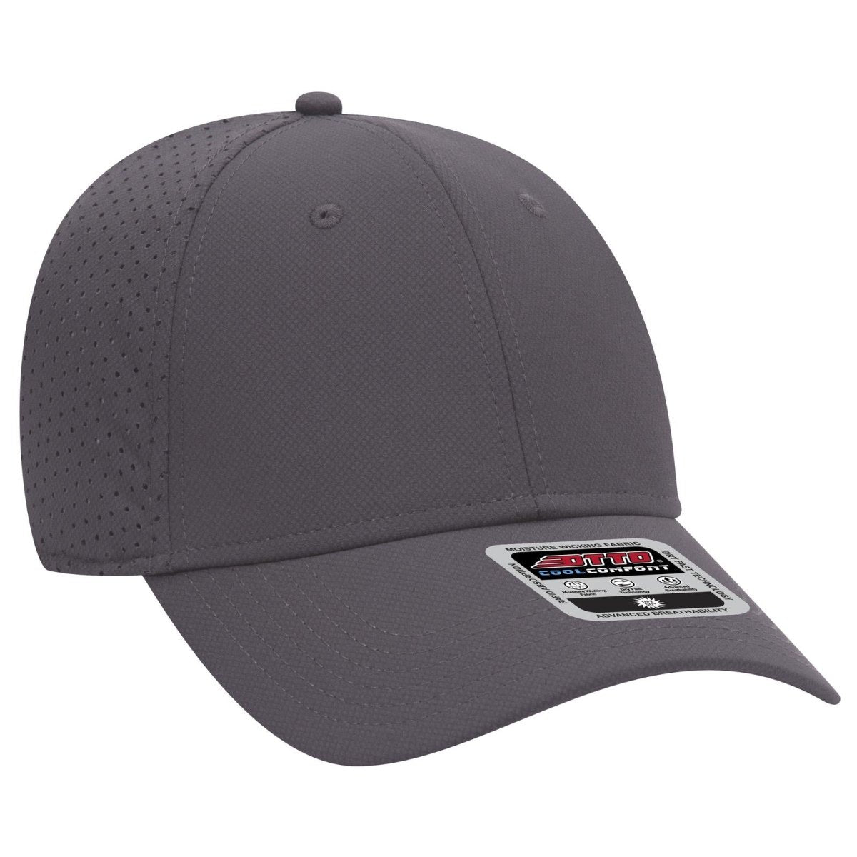 OTTO CAP 6 Panel Low Profile Baseball Cap OTTO 19 - 1275 Char. Gray OSFM - Adult Hats