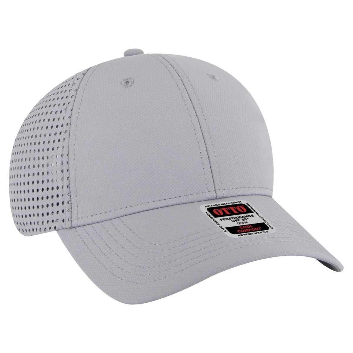 OTTO CAP 6 Panel Low Profile Baseball Cap OTTO 19 - 1275 Gray OSFM - Adult Hats