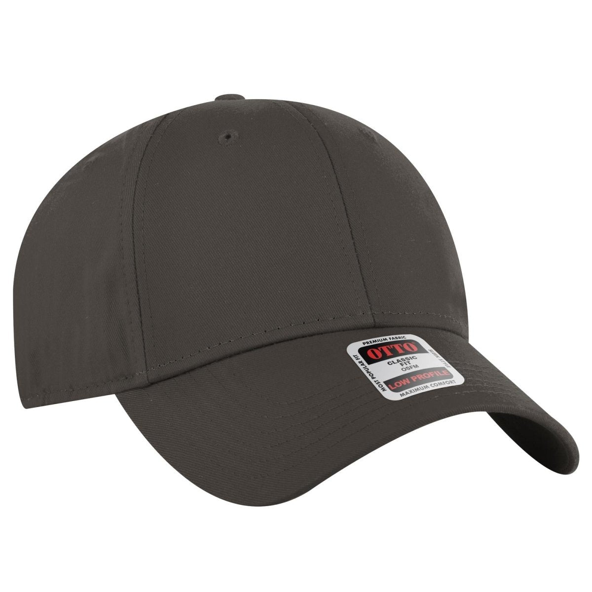 OTTO CAP 6 Panel Low Profile Baseball Cap OTTO 19 - 536 Char. Gray OSFM - Adult Hats