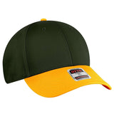 OTTO CAP 6 Panel Low Profile Baseball Cap OTTO 19 - 536 Gld/Dk.Grn/Dk.Grn OSFM - Adult Hats