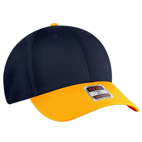 OTTO CAP 6 Panel Low Profile Baseball Cap OTTO 19 - 536 Gld/Nvy/Nvy OSFM - Adult Hats