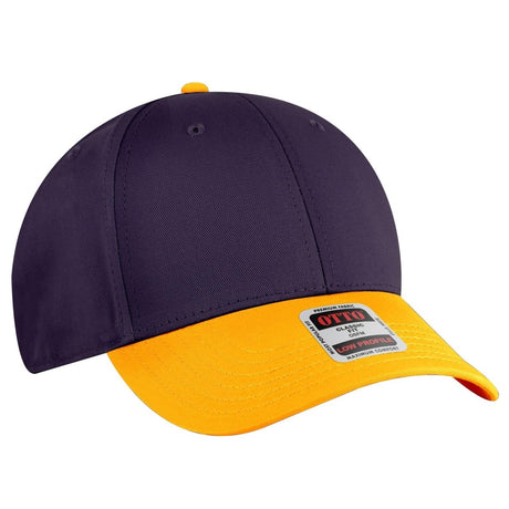 OTTO CAP 6 Panel Low Profile Baseball Cap OTTO 19 - 536 Gld/Pur/Pur OSFM - Adult Hats