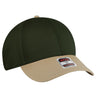 OTTO CAP 6 Panel Low Profile Baseball Cap OTTO 19 - 536 Kha/Dk.Grn/Dk.Grn OSFM - Adult Hats