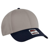 OTTO CAP 6 Panel Low Profile Baseball Cap OTTO 19 - 536 Nvy/Gry/Gry OSFM - Adult Hats