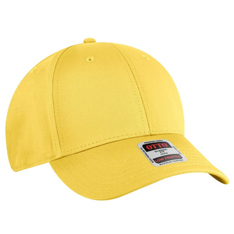 OTTO CAP 6 Panel Low Profile Baseball Cap OTTO 19 - 536 Yellow OSFM - Adult Hats