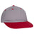 OTTO CAP 6 Panel Low Profile Baseball Cap OTTO 25 - 023 Red/Gry OSFM - Adult Hats