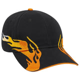 OTTO CAP 6 Panel Low Profile Baseball Cap OTTO 58 - 755 Blk/Com/B.Org OSFM - Adult Hats