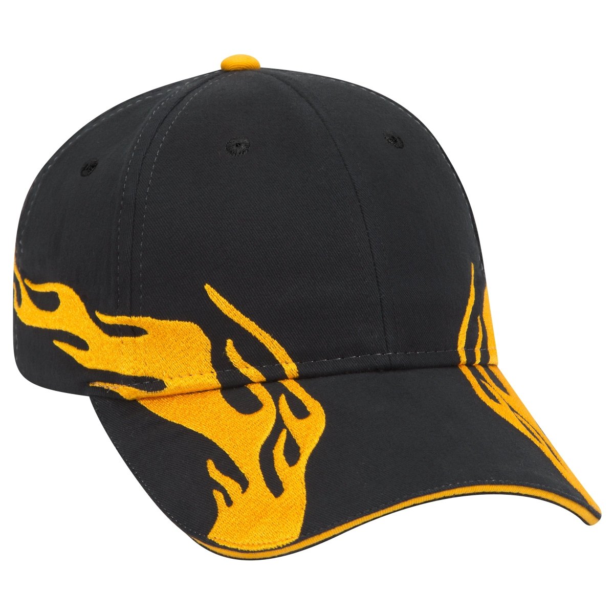 OTTO CAP 6 Panel Low Profile Baseball Cap OTTO 58 - 755 Blk/Gld/Gld OSFM - Adult Hats