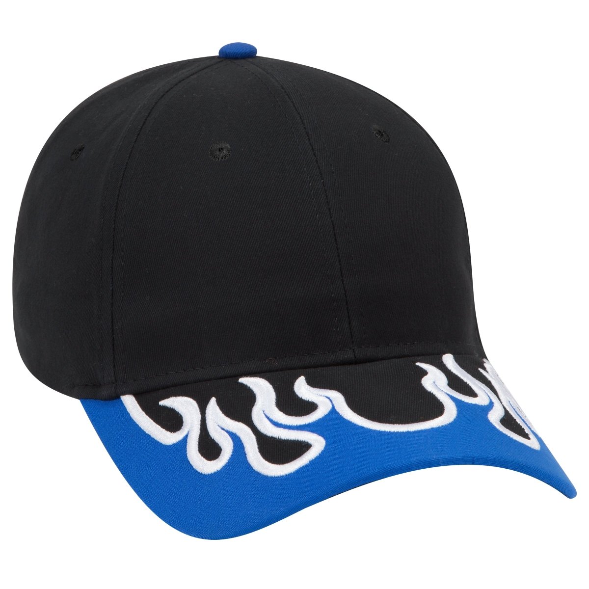 OTTO CAP 6 Panel Low Profile Baseball Cap OTTO 58 - 755 Blk/Ryl/Wht OSFM - Adult Hats