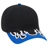 OTTO CAP 6 Panel Low Profile Baseball Cap OTTO 58 - 755 Blk/Ryl/Wht OSFM - Adult Hats