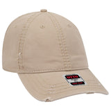 OTTO CAP 6 Panel Low Profile Dad Hat OTTO 104 - 1018 Khaki OSFM - Adult Hats