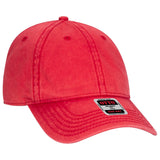OTTO CAP 6 Panel Low Profile Dad Hat OTTO 18 - 1248 Red OSFM - Adult Hats