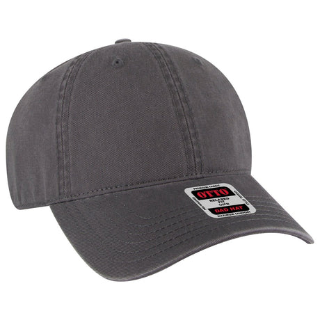 OTTO CAP 6 Panel Low Profile Dad Hat OTTO 18 - 1322 Char. Gray OSFM - Adult Hats