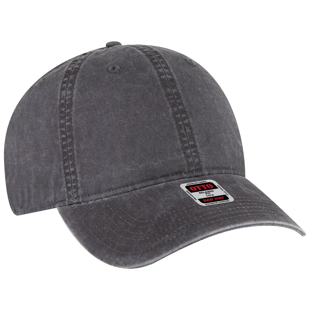 OTTO CAP 6 Panel Low Profile Dad Hat OTTO 18 - 201 Char. Gray OSFM - Adult Hats