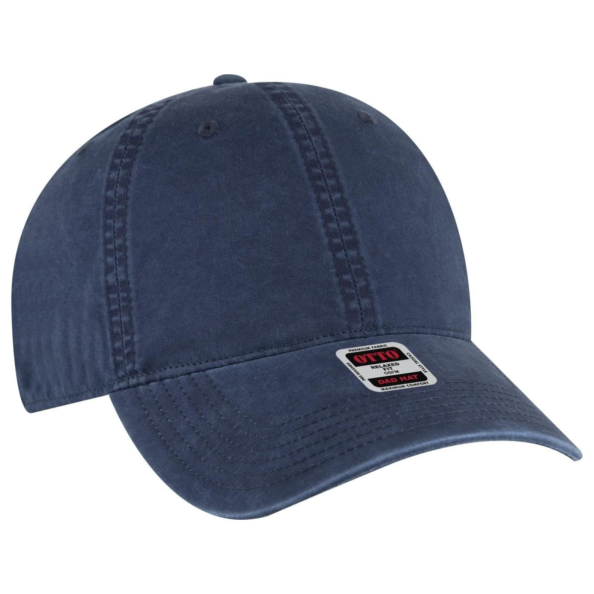 OTTO CAP 6 Panel Low Profile Dad Hat OTTO 18 - 201 Navy OSFM - Adult Hats