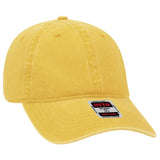 OTTO CAP 6 Panel Low Profile Dad Hat OTTO 18 - 202 Bright Yellow OSFM - Adult Hats