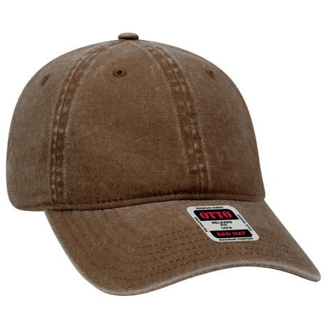 OTTO CAP 6 Panel Low Profile Dad Hat OTTO 18 - 202 Brown OSFM - Adult Hats