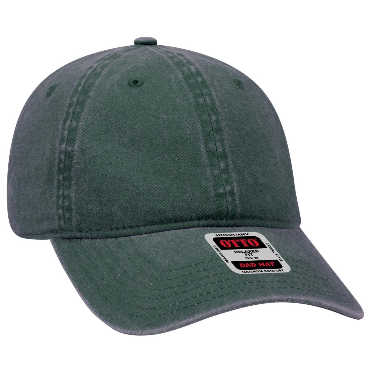 OTTO CAP 6 Panel Low Profile Dad Hat OTTO 18 - 202 Dk. Green OSFM - Adult Hats