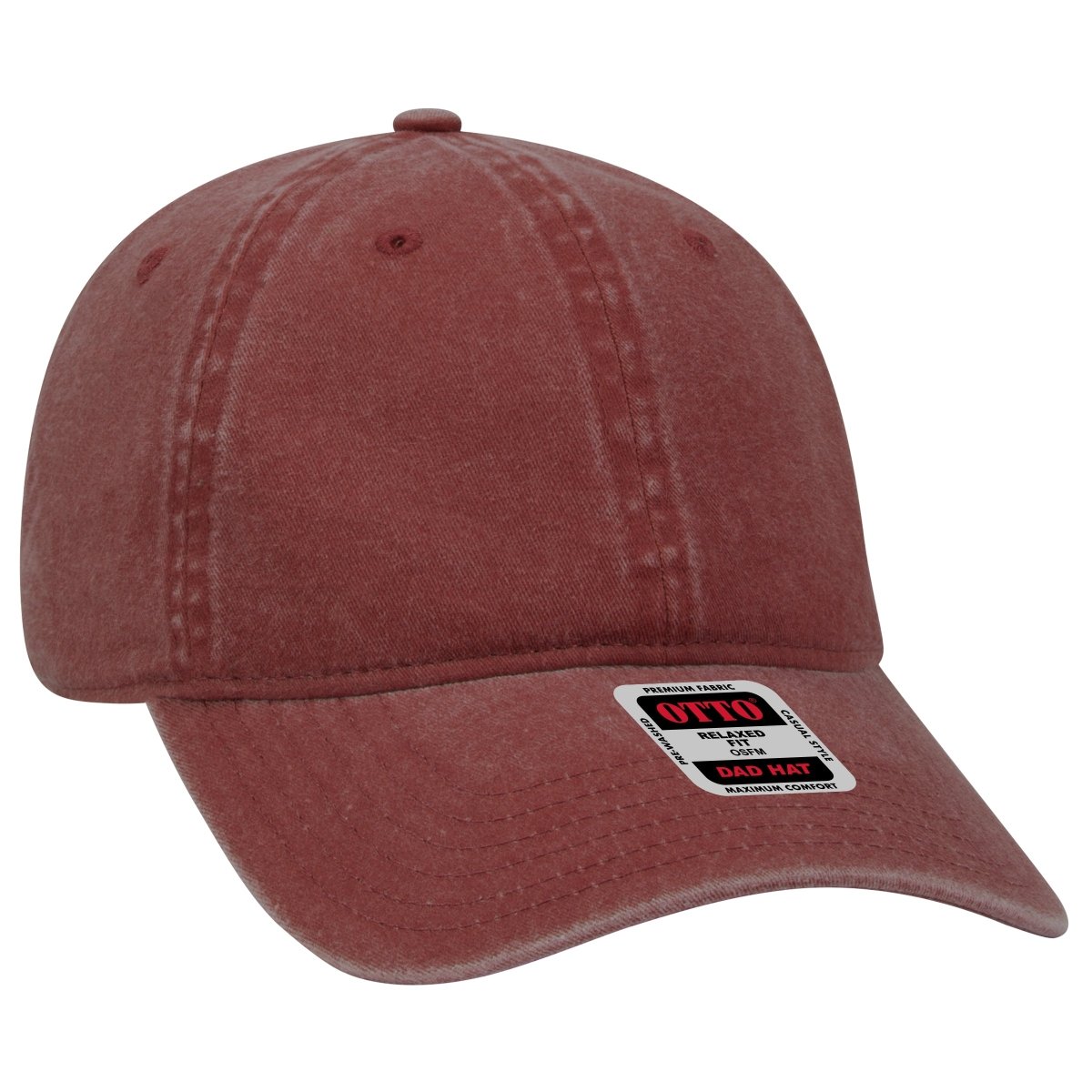 OTTO CAP 6 Panel Low Profile Dad Hat OTTO 18 - 202 Maroon OSFM - Adult Hats