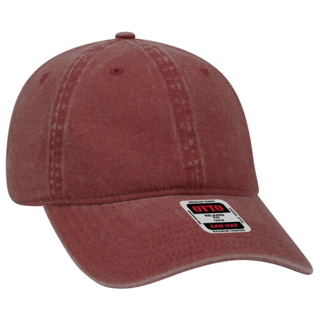 OTTO CAP 6 Panel Low Profile Dad Hat OTTO 18 - 202 Maroon OSFM - Adult Hats