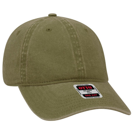 OTTO CAP 6 Panel Low Profile Dad Hat OTTO 18 - 202 Ol. Green OSFM - Adult Hats