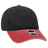 OTTO CAP 6 Panel Low Profile Dad Hat OTTO 18 - 202 Red/Blk OSFM - Adult Hats