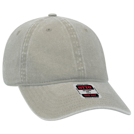 OTTO CAP 6 Panel Low Profile Dad Hat OTTO 18 - 202 Stone Gray OSFM - Adult Hats