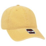 OTTO CAP 6 Panel Low Profile Dad Hat OTTO 18 - 202 Yellow OSFM - Adult Hats