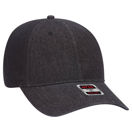 OTTO CAP 6 Panel Low Profile Dad Hat OTTO 18 - 204 Black OSFM - Adult Hats