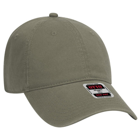 OTTO CAP 6 Panel Low Profile Dad Hat OTTO 18 - 692 Ol. Green OSFM - Adult Hats