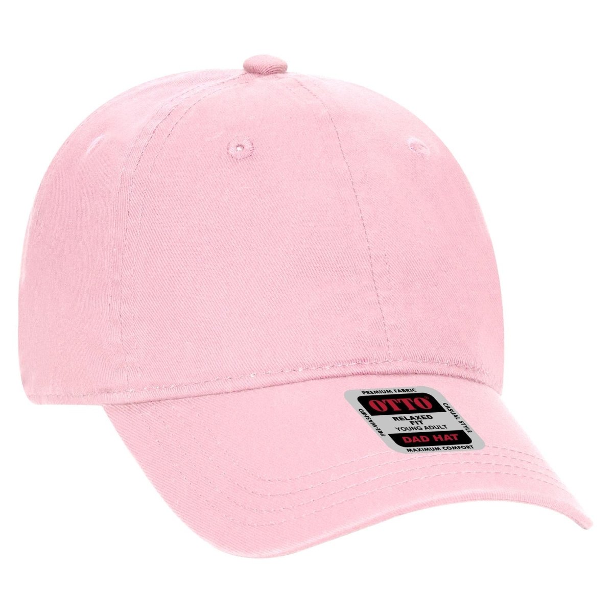 OTTO CAP 6 Panel Low Profile Dad Hat OTTO 18 - 692 Pink Young Adult Hats