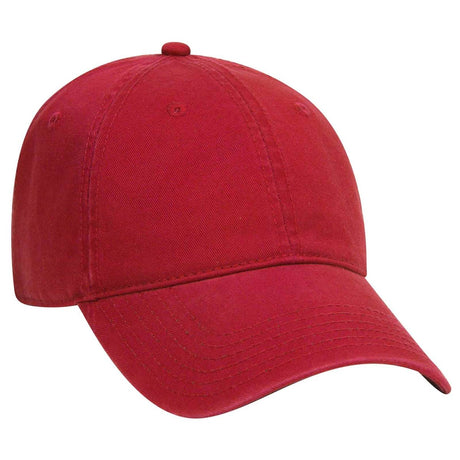 OTTO CAP 6 Panel Low Profile Dad Hat OTTO 18 - 692 Red OSFM - Adult Hats