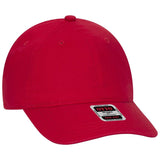 OTTO CAP 6 Panel Low Profile Dad Hat OTTO 18 - 692 Red Young Adult Hats