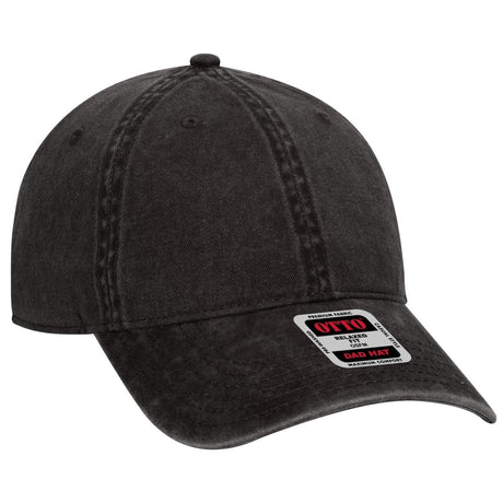 OTTO CAP 6 Panel Low Profile Dad Hat OTTO 18 - 711 Black OSFM - Adult Hats