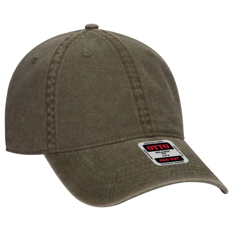 OTTO CAP 6 Panel Low Profile Dad Hat OTTO 18 - 711 Dk. Ol. Green OSFM - Adult Hats