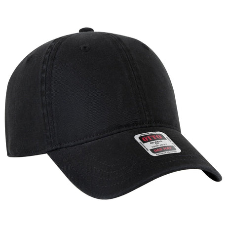 OTTO CAP 6 Panel Low Profile Dad Hat OTTO 18 - 772 Black Young Adult Hats