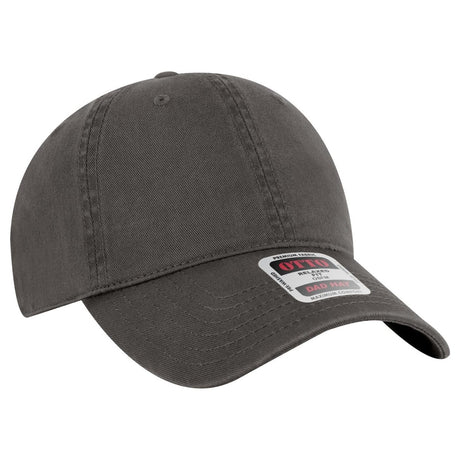 OTTO CAP 6 Panel Low Profile Dad Hat OTTO 18 - 772 Char. Gray OSFM - Adult Hats