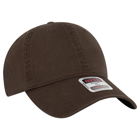 OTTO CAP 6 Panel Low Profile Dad Hat OTTO 18 - 772 Dk. Brown OSFM - Adult Hats