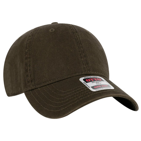 OTTO CAP 6 Panel Low Profile Dad Hat OTTO 18 - 772 Dk. Ol. Green OSFM - Adult Hats