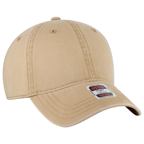 OTTO CAP 6 Panel Low Profile Dad Hat OTTO 18 - 772 Khaki Young Adult Hats