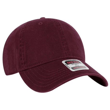 OTTO CAP 6 Panel Low Profile Dad Hat OTTO 18 - 772 Maroon OSFM - Adult Hats