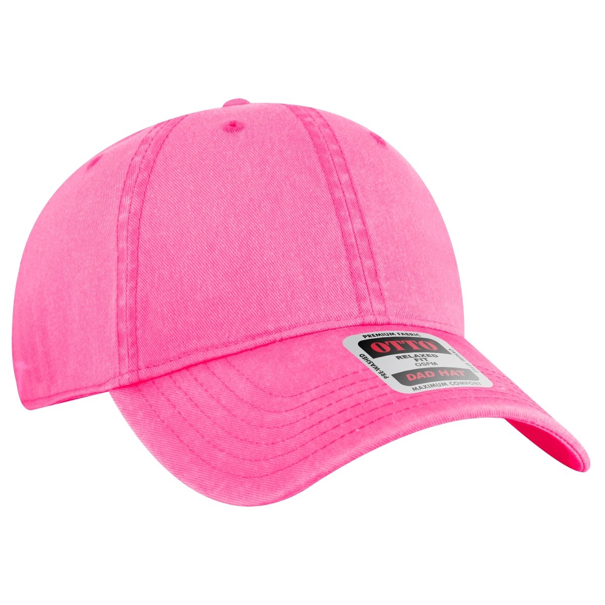 OTTO CAP 6 Panel Low Profile Dad Hat OTTO 18 - 772 N. Pink OSFM - Adult Hats