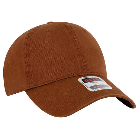 OTTO CAP 6 Panel Low Profile Dad Hat OTTO 18 - 772 Tx. Orange OSFM - Adult Hats