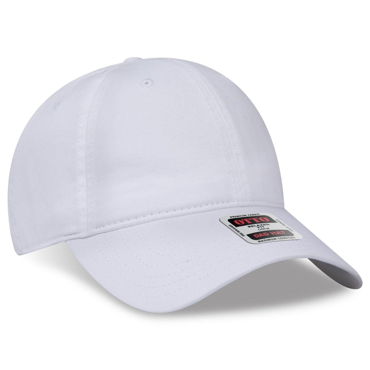 OTTO CAP 6 Panel Low Profile Dad Hat OTTO 18 - 773 White OSFM - Adult Hats