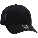 OTTO CAP 6 Panel Low Profile Mesh Back Trucker Dad Hat OTTO 121 - 858 Black OSFM - Adult Hats