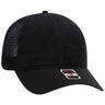 OTTO CAP 6 Panel Low Profile Mesh Back Trucker Dad Hat OTTO 121 - 858 Black OSFM - Adult Hats