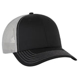 OTTO CAP 6 Panel Low Profile Mesh Back Trucker Hat OTTO 83 - 1239 Blk/Blk/Gry OSFM - Adult Hats