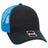 OTTO CAP 6 Panel Low Profile Mesh Back Trucker Hat OTTO 83 - 1239 Blk/Blk/N.Blue OSFM - Adult Hats