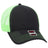 OTTO CAP 6 Panel Low Profile Mesh Back Trucker Hat OTTO 83 - 1239 Blk/Blk/N.Grn OSFM - Adult Hats